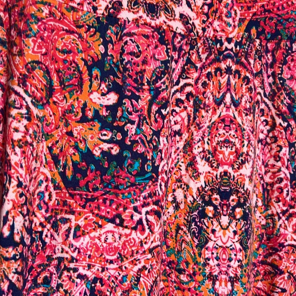 Cynthia Rowley • Maxi Skirt Stretchy Sideslit Summer Boho Jersey Size L - Picture 7 of 7